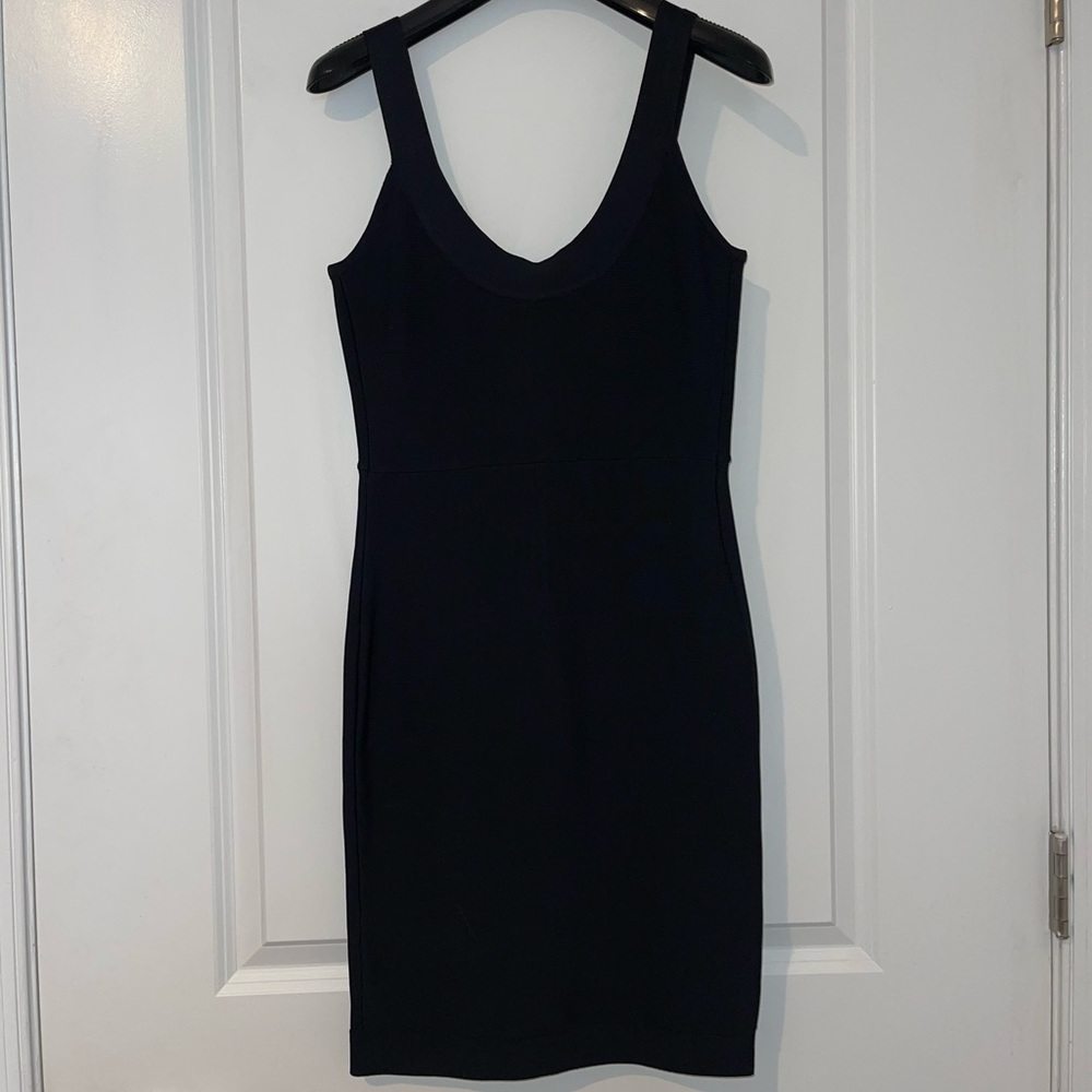 BCBG MAXAZRIA CASPAR BODYCON DRESS BLACK